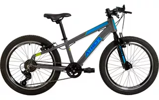 Bicicleta Aro 20 Mtb Athor Brave 7 Marchas Shimano Infantil Cor Grafite