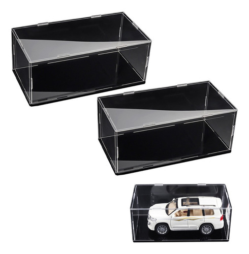 2pcs Vitrina Metálica Para Maquetas Coches En Miniatura 1/24