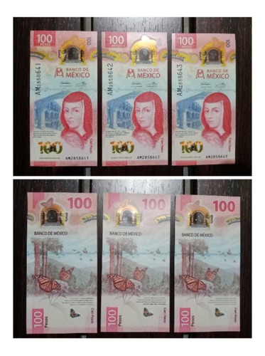 Billetes De 100 Nueva Edición Serie Am Últimos Consecutivos