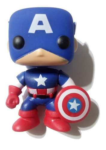 Muñeco Capitán América Símil Funko Pop! #06 Articulado 9 Cm