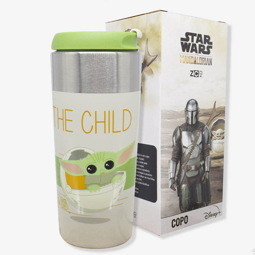 Copo Viagem Slim Baby Yoda | Star Wars | The Mandalorian