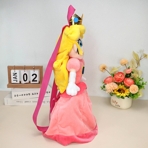 Super Mario Princess Peach Mochila Muñeca Peluche Juguete