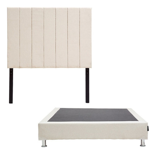 Cabecera Matrimonial Dicasa Argos + Box Dolum Beige