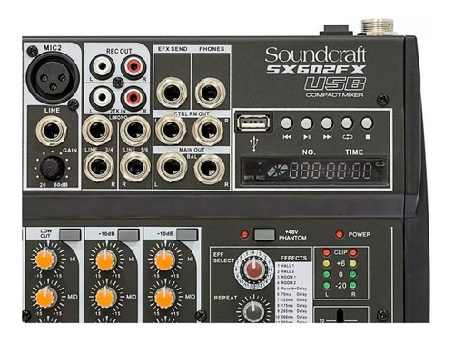 Console Soundcraft SX602FX USB de mistura 110V/220V