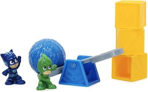 Pj Masks - Catapulta De Pelaje Con Figuras Catboy Y Gekko -.