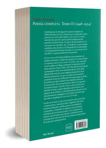 Poesía Completa. Tomo 2 (1948-1954), De Pablo Neruda. Editorial Seix Barral, Tapa Blanda, Edición 2020 En Español, 2024