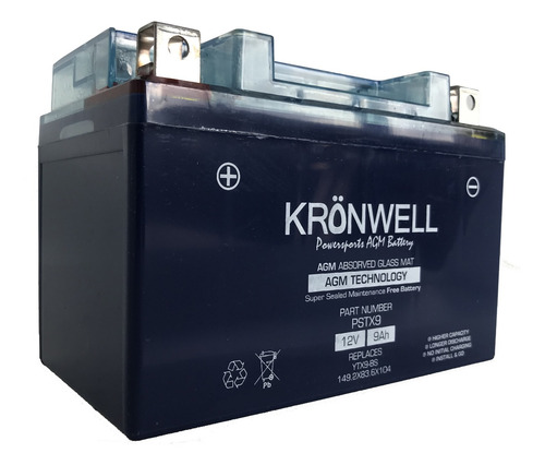 Imagen 1 de 10 de Bateria Kronwell Gel Ktm Duke 200 Ytx9-bs / Yt9a