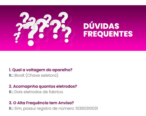 Hf Ibramed Aparelho Alta Frequência Portátil Facial Estética