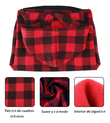 Sudadera Con Capucha Para Perro A Cuadros, Suéter Para