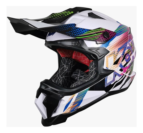 Casco Cross Kov Terra Rising Idol Blanco Motocross Enduro Tamaño del casco XL(61-62 cm)