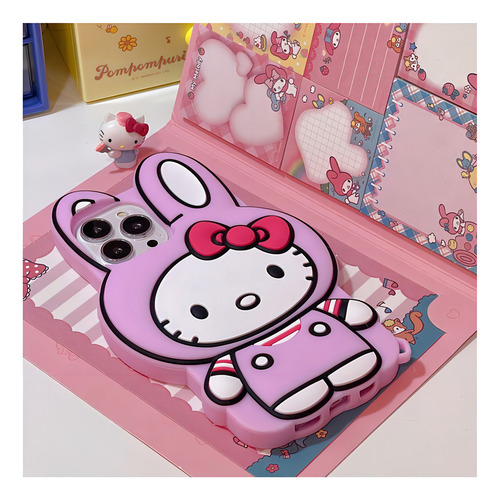 Funda Para iPhone Sanrio Hello Kitty Head My Melody 3d Lindo Color A2 For 12pro