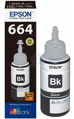Botella Epson T664120 Negra Original 