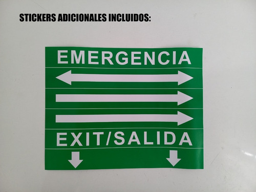 Imagen 7 de 7 de Lámpara De Emergencia Aviso De Salida. Cumple Norma Bomberos