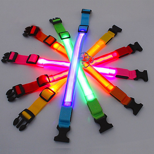 Collar Led Para Perros Mascota Luminoso Colores - Recargable