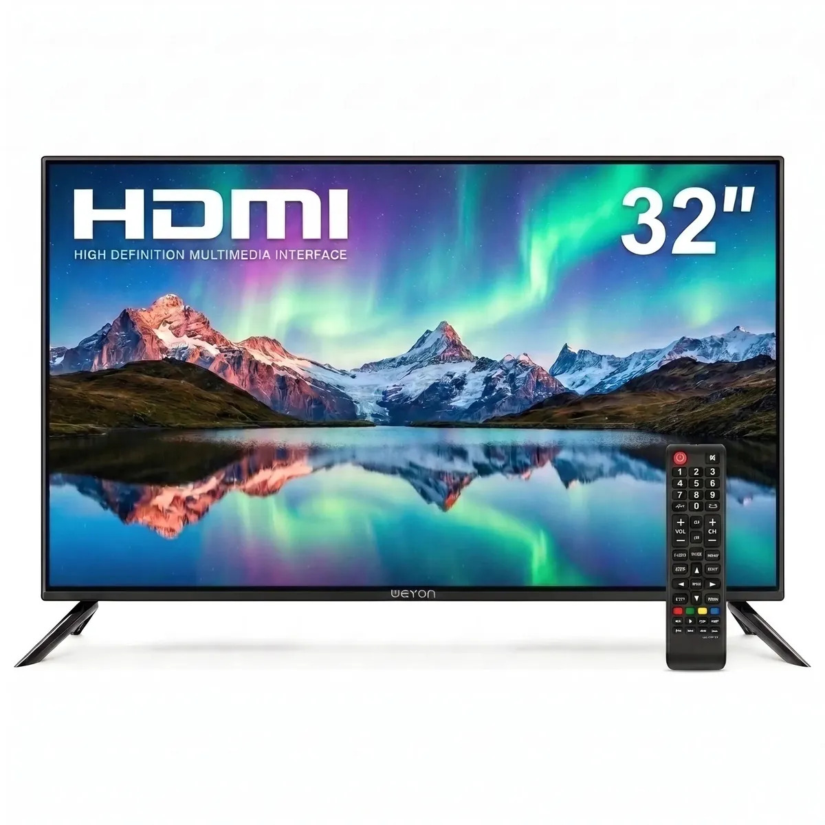 TV Monitor 32 Polegadas LED HD Não Smart Barata HDMI VGA USB Conversor Digital Integrado Bivolt Monitor PC Gamer Home Office Câmeras CFTV Videogame PS4 Xbox Switch Fire Stick Roku TV Box Quarto Airbnb