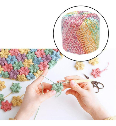 1,4 De Hilo De Algodón Suave Para Tejer Crochet Diy Tejer