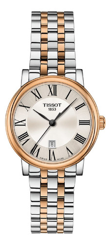 Tissot Mujer Carson Reloj De Acero Inoxidable Vestido Gris .