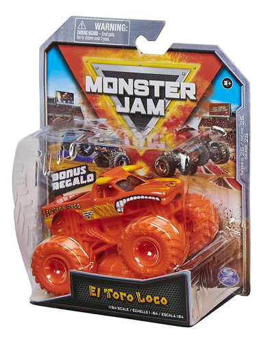 Monster Jam Camión Monstruo De Metal Toro Loco Escala 1:64