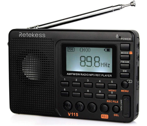 Radio Portátil V-115 De Onda Corta Radio Transistor Am/fm