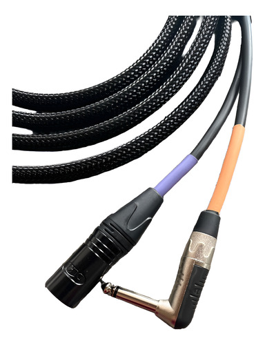 Cabo Duplo Instrumento + Fone 5m Com Malha Náutica Som Dtl