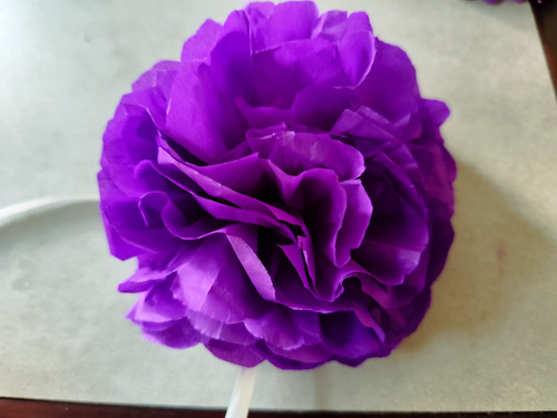 Flores De Papel Crepé 10cm De Diametro