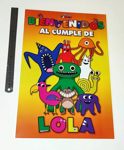Cartel Poster Bienvenidos Garten Of Ban Ban Personalizado