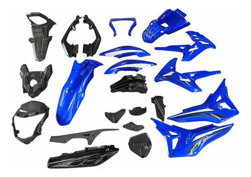 Kit De Plasticos Original Gilera Smx 200 S3 Azul 22 Piezas