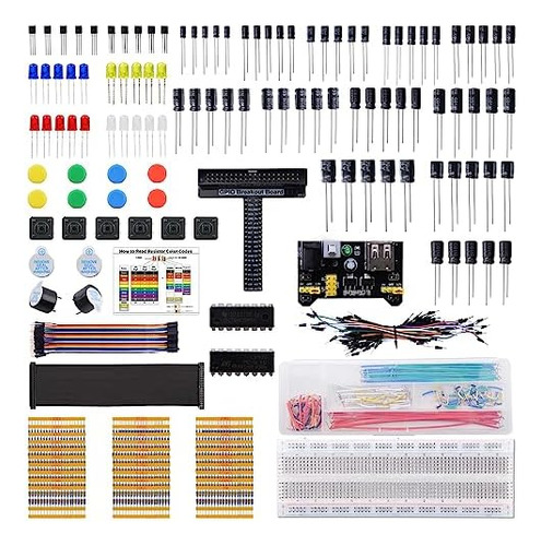 Kit De Componentes Electrónicos Con Módulo De Fuente De Alim