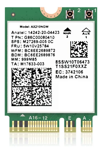 comprar Tarjeta De Red Inalámbrica Wifi 6e Ax210 Módulo Wifi M.2 537