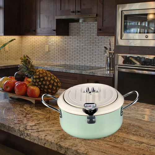 Deep Fryer Pot Soup Pot Frying Chicken Pot For Veggies Blue