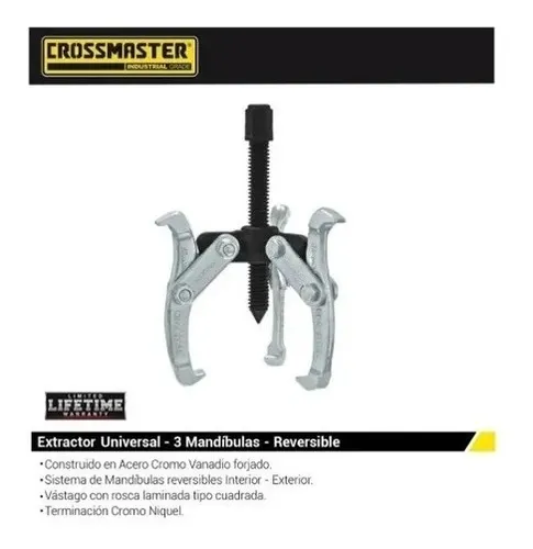 Extractor Universal 3 Patas Polea Rulemanes 76mm Crossmaster