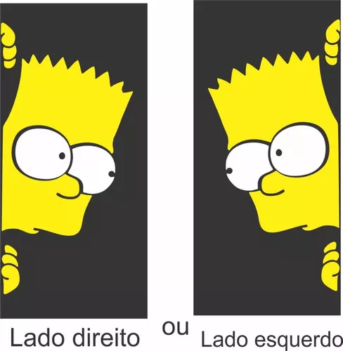 Adesivo bart simpsons motorista / Bart chapado / Carro / Caminhão/ lombrado  em Promoção na Americanas