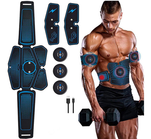 Electro Estimulador Muscular 06 Vak Ems Pro Pad Abdominales 