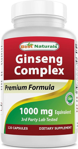Ginseng Complejo 1000 Mg Best Naturals 120 Capsulas