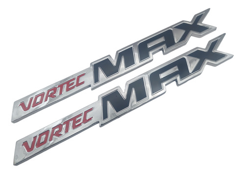 Emblemas Laterales Chevrolet Vortec Max Cromados Negro