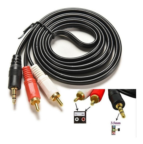 Cable Audio Estéreo Spica A 2 Rca Para Notebook Tv Pc 1.5 M | Cuotas sin  interés