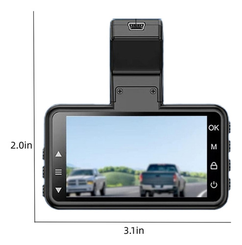 Cámara De Coche Y Dash Cam 1080p, 3 Pulgadas, Mini Pantalla,