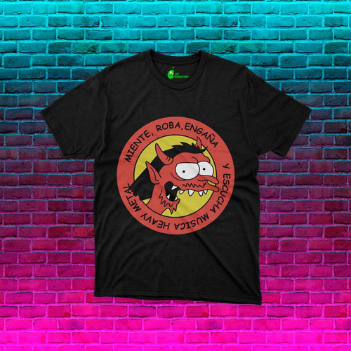 Playera Demonio Miento Roba Engaña Bart Simpson