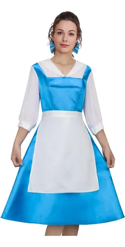 Disfraz De Bella Para Adultos, Disfraz De Sirvienta, Vestido