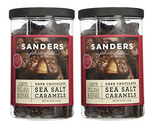 Sanders Chocolate Oscuro Sal Marina Caramelos - 36 Onzas Cad