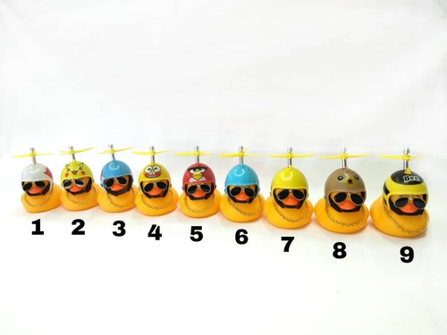 Imagen 8 de 8 de Pato Amarillo Rompeviento Chillon Con Casco, Helice, Luces
