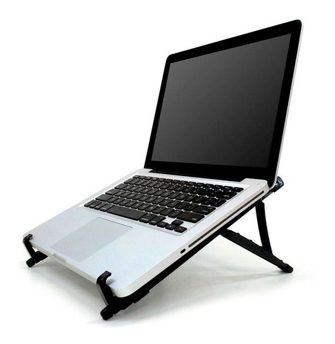 Base Suporte Notebook Regulável Preto Home Office Reliza