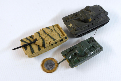 Lote Tanque Guerra Plast Metal Brinquedo Antigo Coleção