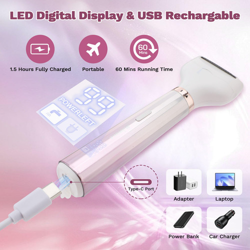 Barbeadores Elétricos Psmicor 5 Em 1 Para Mulheres Molhadas/