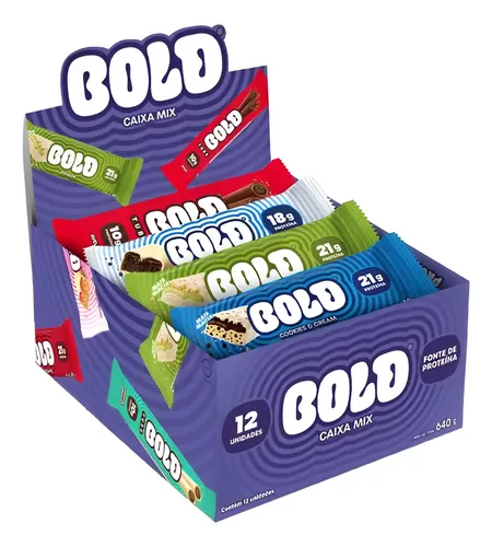 Bold Barra de Proteína Caixa Mix Snacks Variados - Caixa com 12 - foto 1