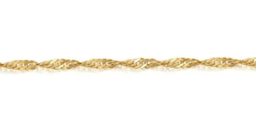 Imagen 2 de 6 de Pulsera Hombre Mujer Oro 18k Singapur Pulseras Selladas 22cm