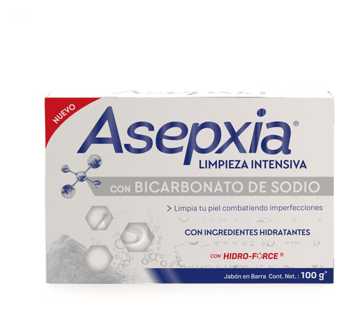 Jabón Asepxia Bicarbonato De Sodio 100 Gr.