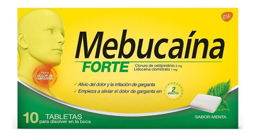 Mebucaina Forte Caja X 10 Tabletas