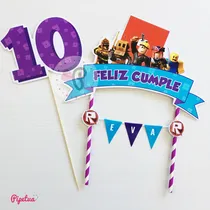 Comprar Topper Para Torta Roblox Numero Centro Torta Pincho Adorno