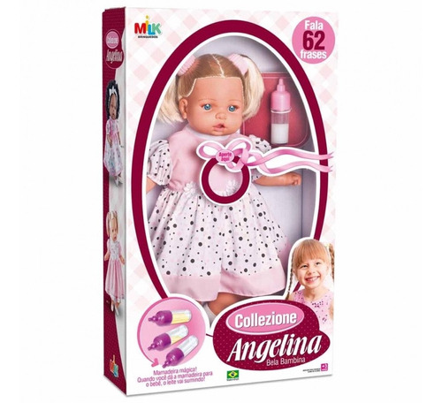 Imagem 1 de 1 de Boneca Angelina Bela Bambina Loira 221 Milk Brinquedos